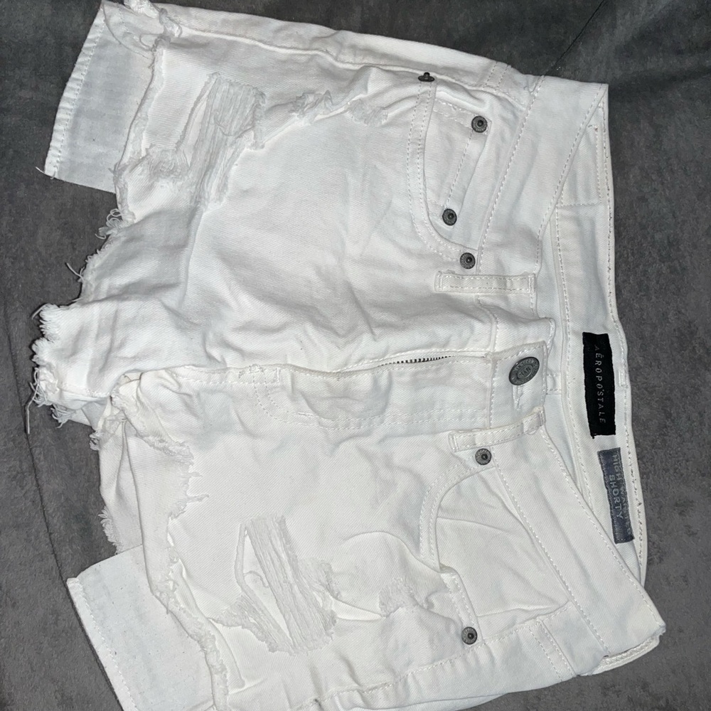 white shorts with rips
